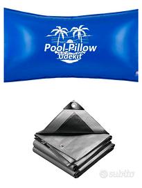 CUSCINO GONFIABILE X PISCINA + TELO  COP. INERNALE