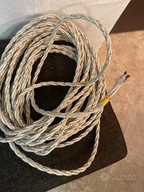 Cavo elettrico intrecciato, setato