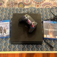 Ps4 Slim + Joystick + Dark Souls e GoW Ragnarok