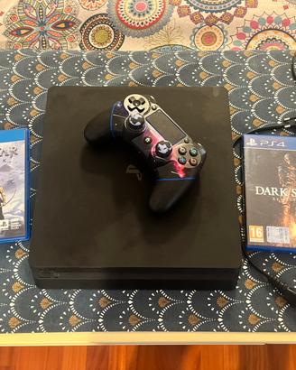 Ps4 Slim + Joystick + Dark Souls e GoW Ragnarok