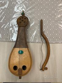 Lira Cretese antica in legno con archetto - 1900