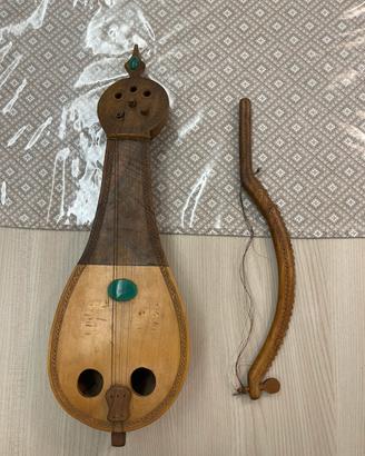 Lira Cretese antica in legno con archetto - 1900