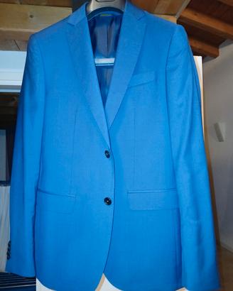 Completo uomo blu 50 elegante lana