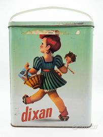 Scatola in Latta Vintage DIXAN con Manico