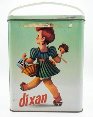 Scatola in Latta Vintage DIXAN con Manico