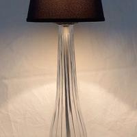 Lampada da tavolo in cristallo trasparente