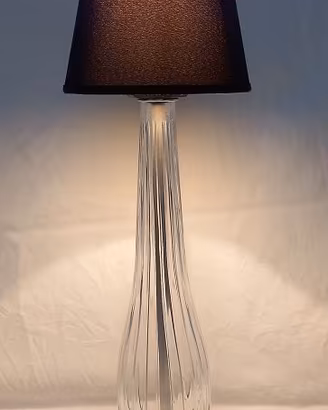 Lampada da tavolo in cristallo trasparente