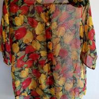 Camicia donna fantasia fiori