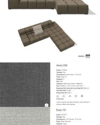 Sofa modulare BeBItalia 4 moduli+6 cuscini 2016