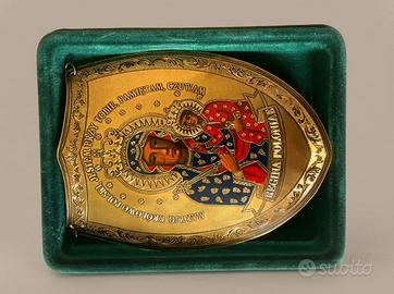 Placca Regina Poloniae Madonna Częstochowa ottone