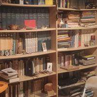 Libreria e scrivania.