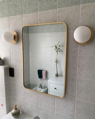 Set Specchio e Applique da bagno Color Dorato