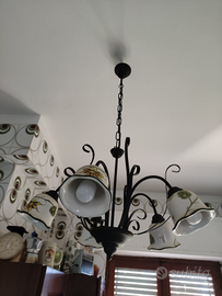 Lampadario cucina arte povera