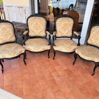 salotto liberty ebanizzato