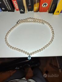 collana di vere perle con orecchini Miluna 