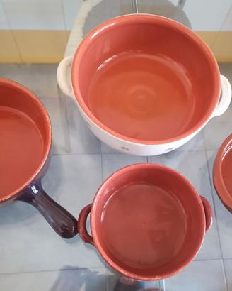 SET  4  TEGAMI TERRACOTTA