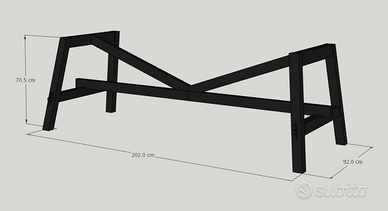 Base del tavolo Ikea Skogsta