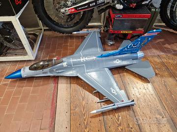 Aereo rc f16 jet turbina 90mm aereoplano