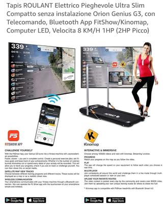 Tapis roulant g3 Orion bluetooth