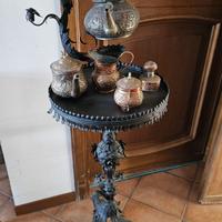 Servizio da te in ferro battuto e rame