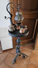 Servizio da te in ferro battuto e rame