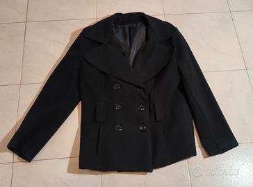 Cappotto nero donna – elegante – doppio petto