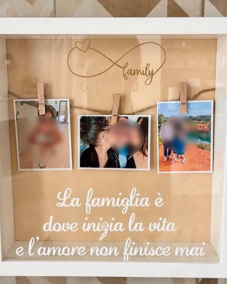 Quadro con scritta  e foto