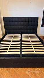 Letto mateimoniale con contenitore