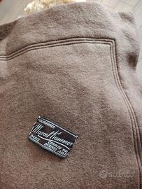 Coperta vintage con lana e pelliccia vera.