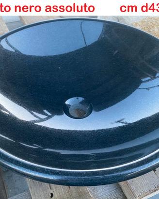 Lavabo lavandino in granito nero assoluto