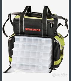 Borsa da pesca con cartellino + fodero portacanne