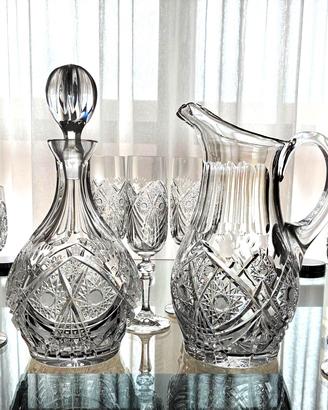 Servizio cristallo tagliato 38 pezzi NUOVO