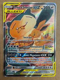 Carta Pokémon Eevee & Snorlax GX SM169 Promo