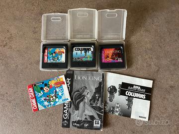 Set di 3 videogiochi per SEGA Game Gear
