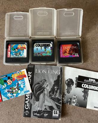 Set di 3 videogiochi per SEGA Game Gear