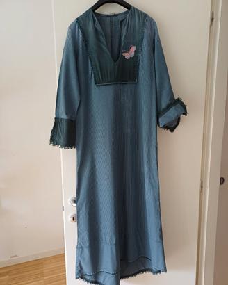 Abito Fuerteventura lungo 100% cotone, tg. 44 nuov