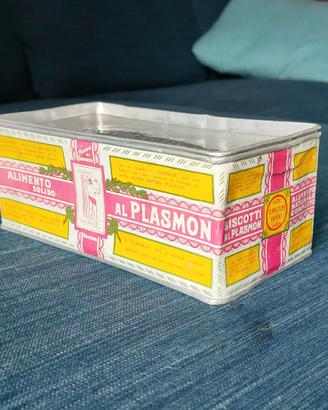 scatola di latta Biscotti Plasmon fine anni '50