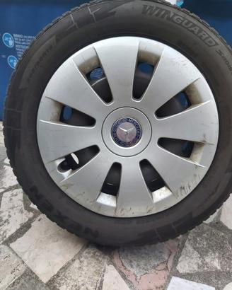 205/60/16 Gomme Antineve cerchio ferro Mercedes