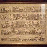 Coppia stampe "Isola di S. Bartolomeo-Lazzaretto" 