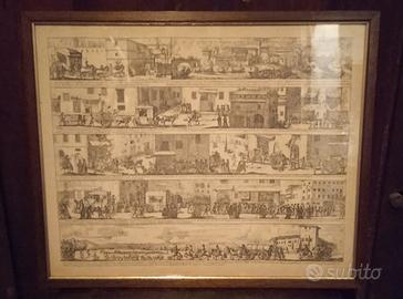 Coppia stampe "Isola di S. Bartolomeo-Lazzaretto" 