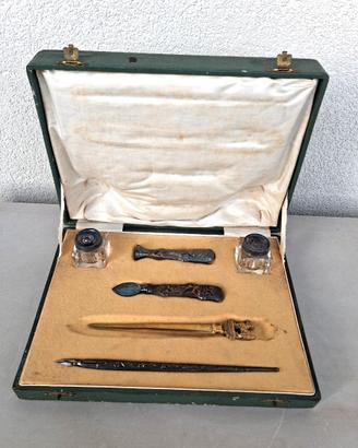 Set d’epoca  da collezione con accessori da scriva