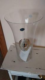 Vaso cristallo e argento