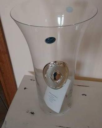 Vaso cristallo e argento
