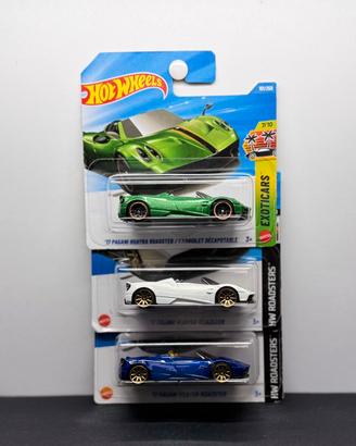 Hot Wheels Lotto 3x Pagani Huayra Roadster 3 Color