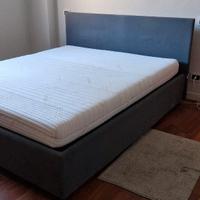 Letto matrimoniale contenitore con materasso