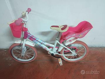 Bicicletta bambina 16 pollici, fantasia Barbie,