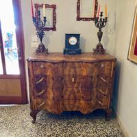 CASSETTONE IN RADICA di NOCE anni 50 Conservato