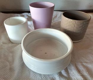 SET DI 4 VASETTI IN CERAMICA PER VASETTI DI FIORI