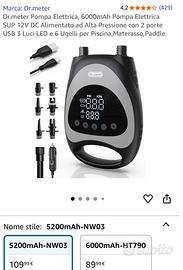 Pompa elettrica per gonfiaggio