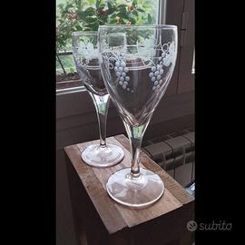 Servizio Vintage calici da vino in cristallo